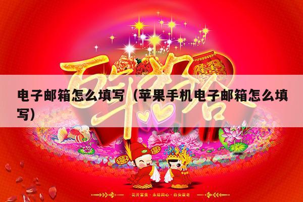 电子邮箱怎么填写（苹果手机电子邮箱怎么填写）-第1张图片
