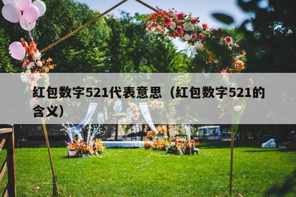 红包数字521代表意思（红包数字521的含义）-第1张图片