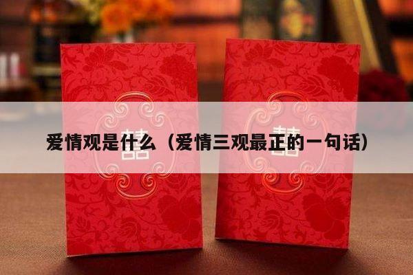 爱情观是什么（爱情三观最正的一句话）-第1张图片