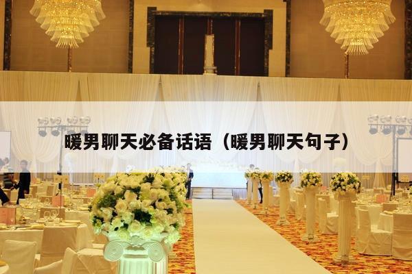 暖男聊天必备话语（暖男聊天句子）-第1张图片