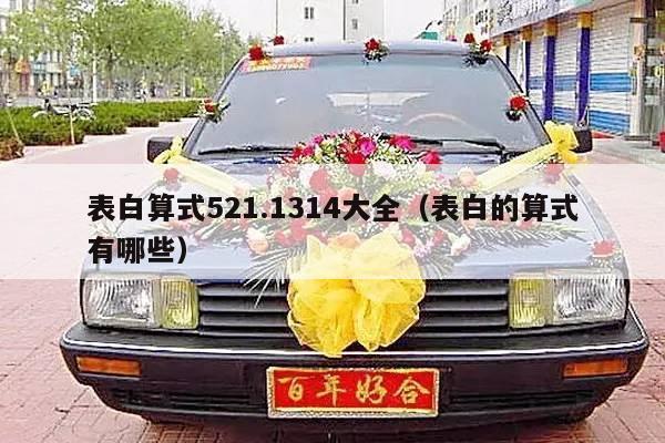 表白算式521.1314大全（表白的算式有哪些）-第1张图片